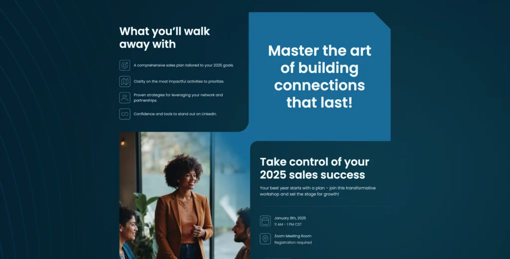 Screenshot of a client website designed by Lumni Studio